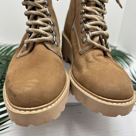 Dolce Vita Huey Hiker Whiskey Nubuck Leather Lace-Up Ankle Boots Size 6 - Picture 5 of 13